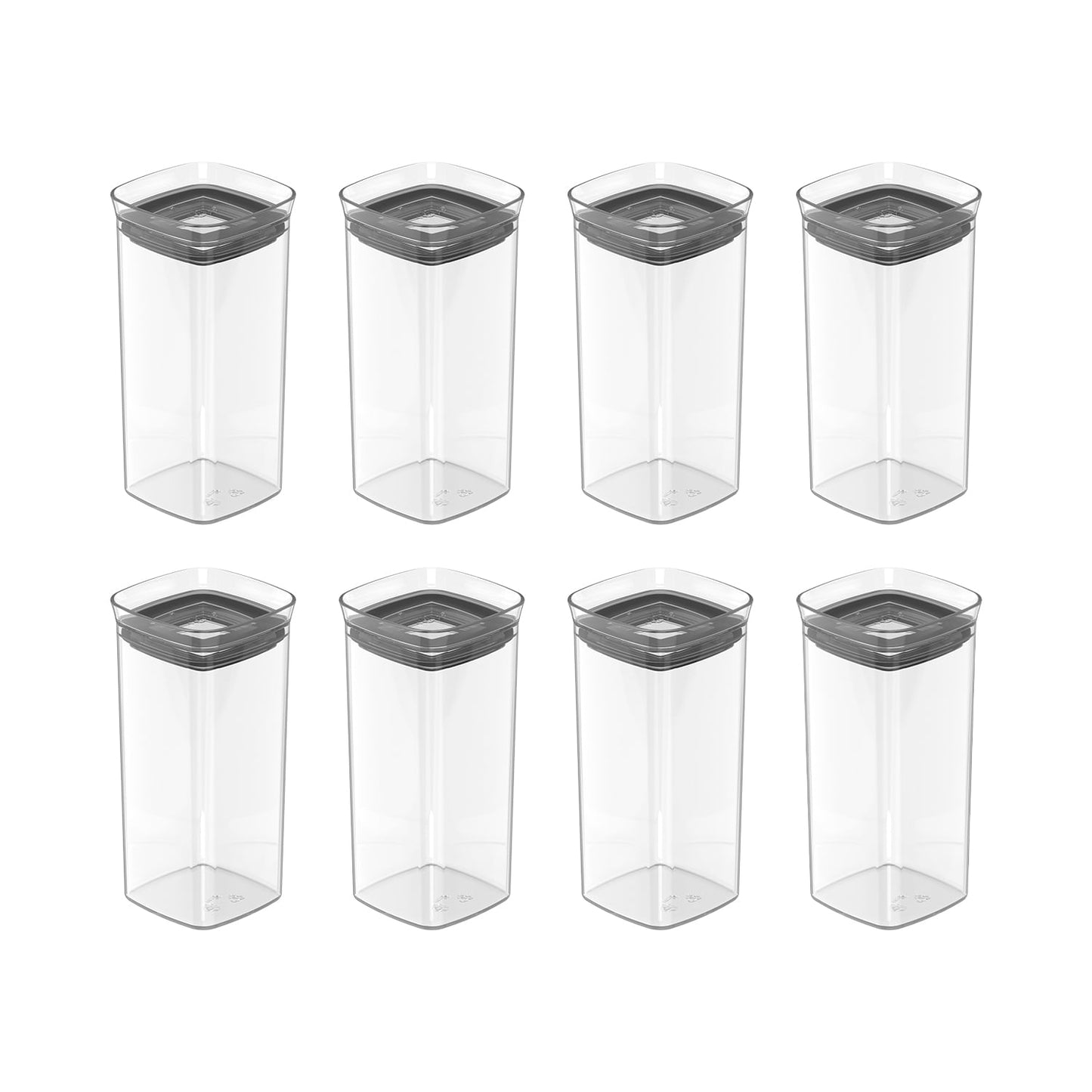 Kit de potes herméticos Ou 8 peças 340ml Linha Block