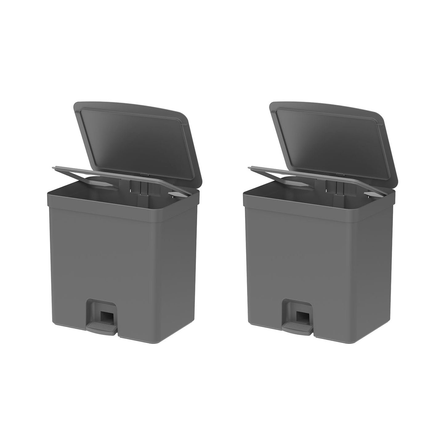 Kit de lixeiras com pedal Ou 3 peças 20L Linha Trium