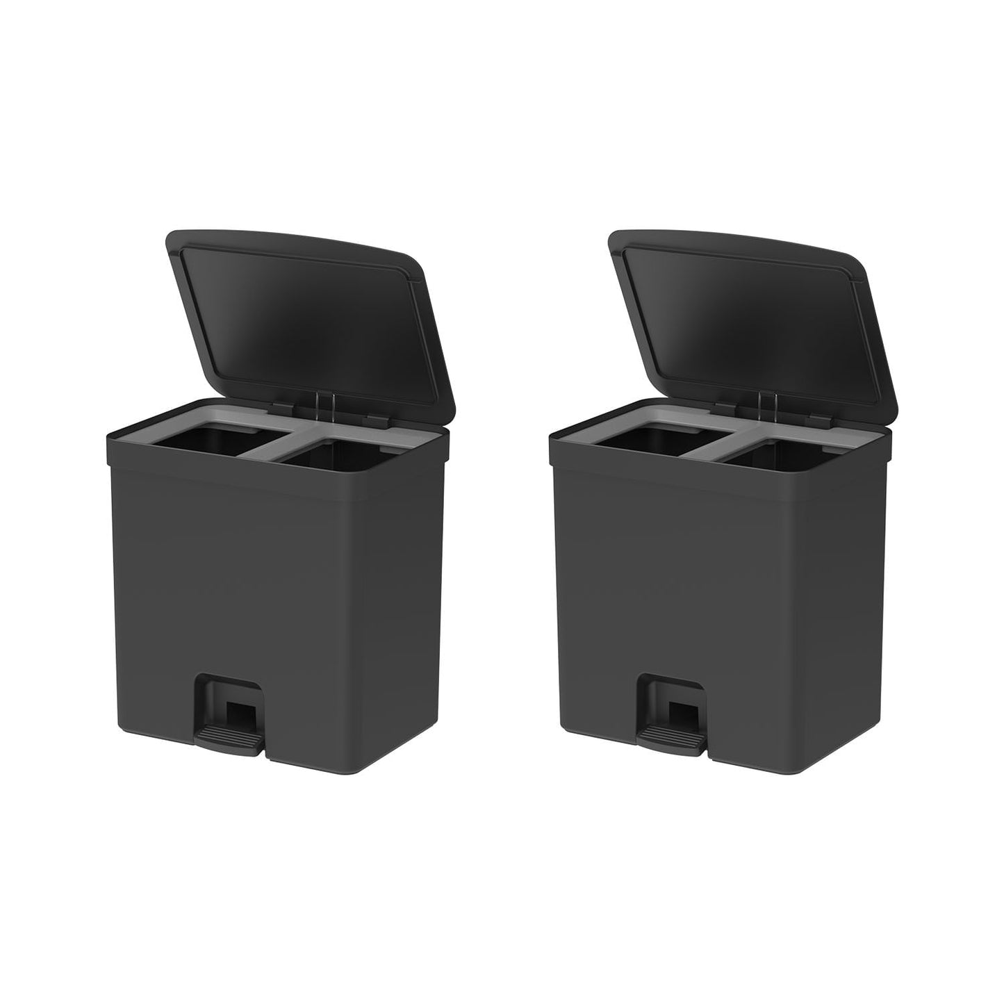 Kit de lixeiras com pedal Ou 2 peças 20L Linha Trium