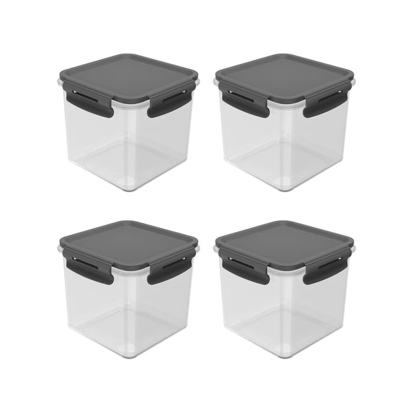 Kit de potes organizadores de geladeira quadrado Ou 4 peças1,5L Linha Click
