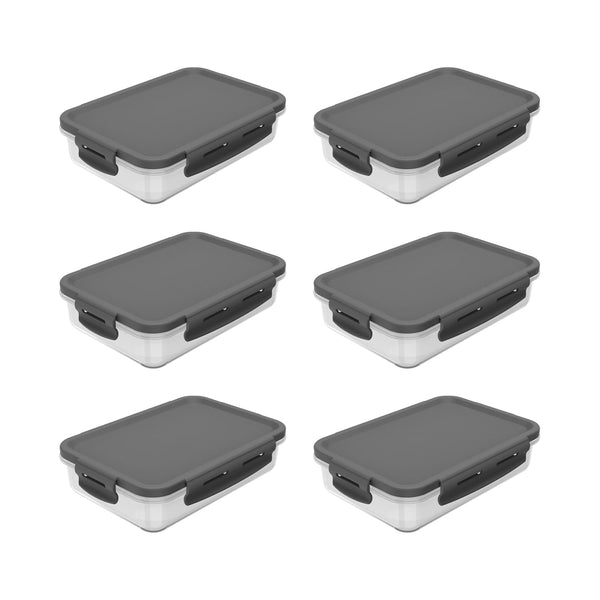 Kit de potes organizadores de geladeira retangular Ou 6 peças 870mk Linha Click
