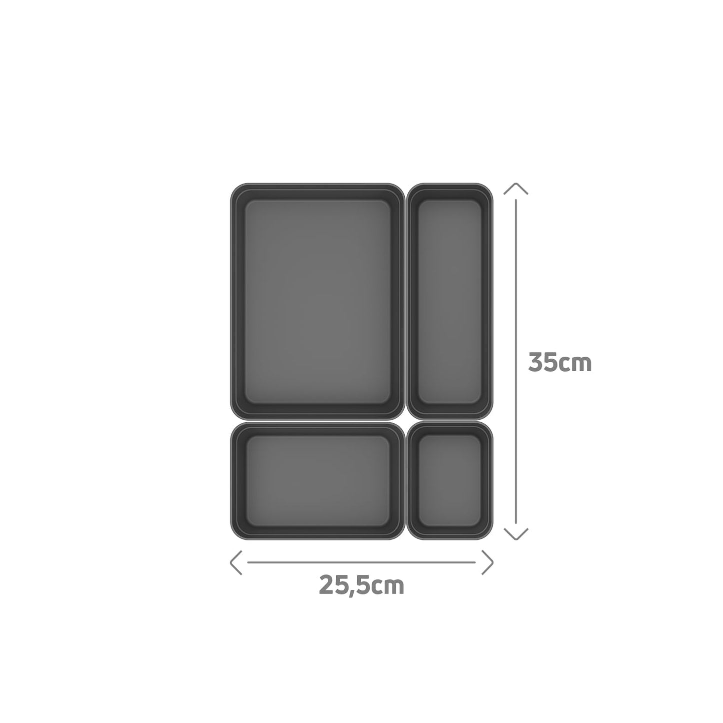 Kit de organizador de gavetas Ou 4 peças Linha Logic
