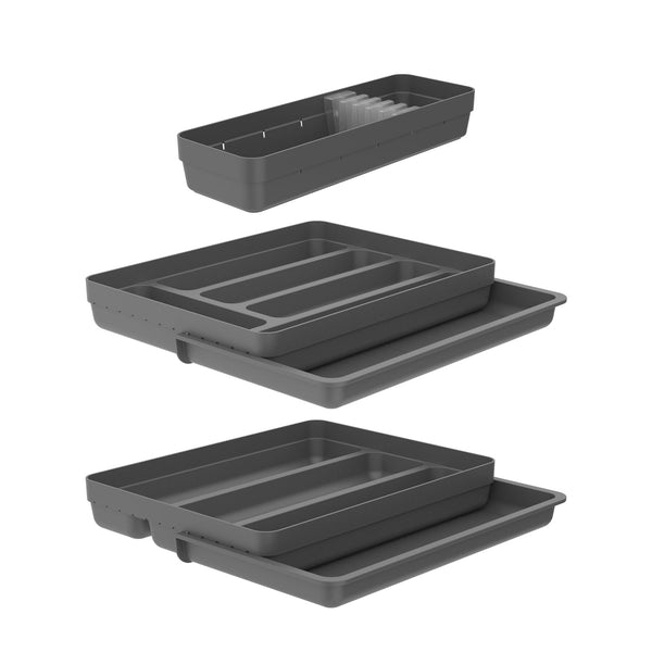 Kit de organizador de talheres, facas e utensílios Ou 3 peças