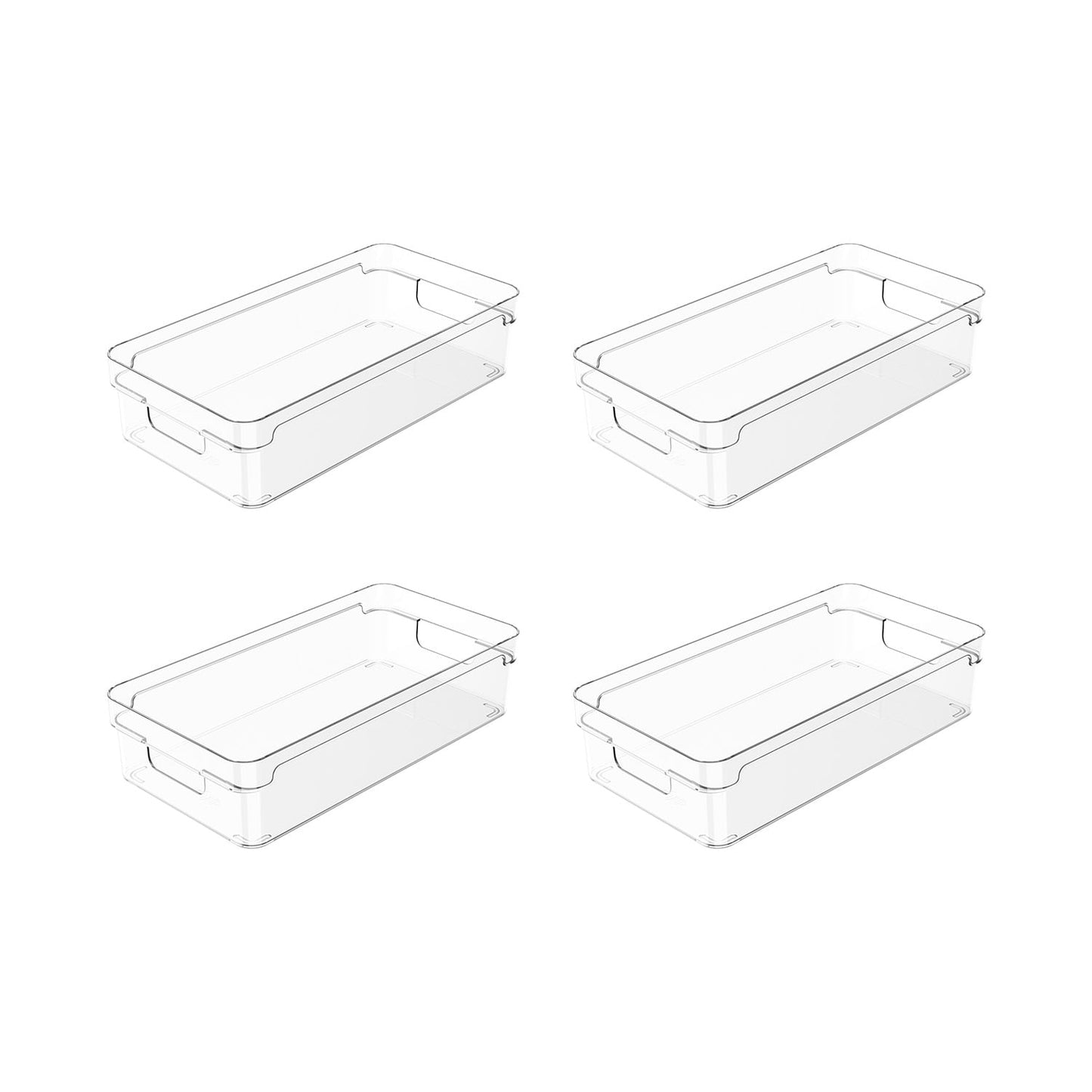 Kit de organizador de armários Ou 4 peças 30x15x7 Linha Clear