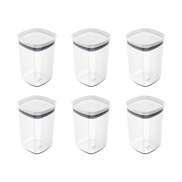 Kit de potes herméticos Ou 6 peças 1L Linha Block