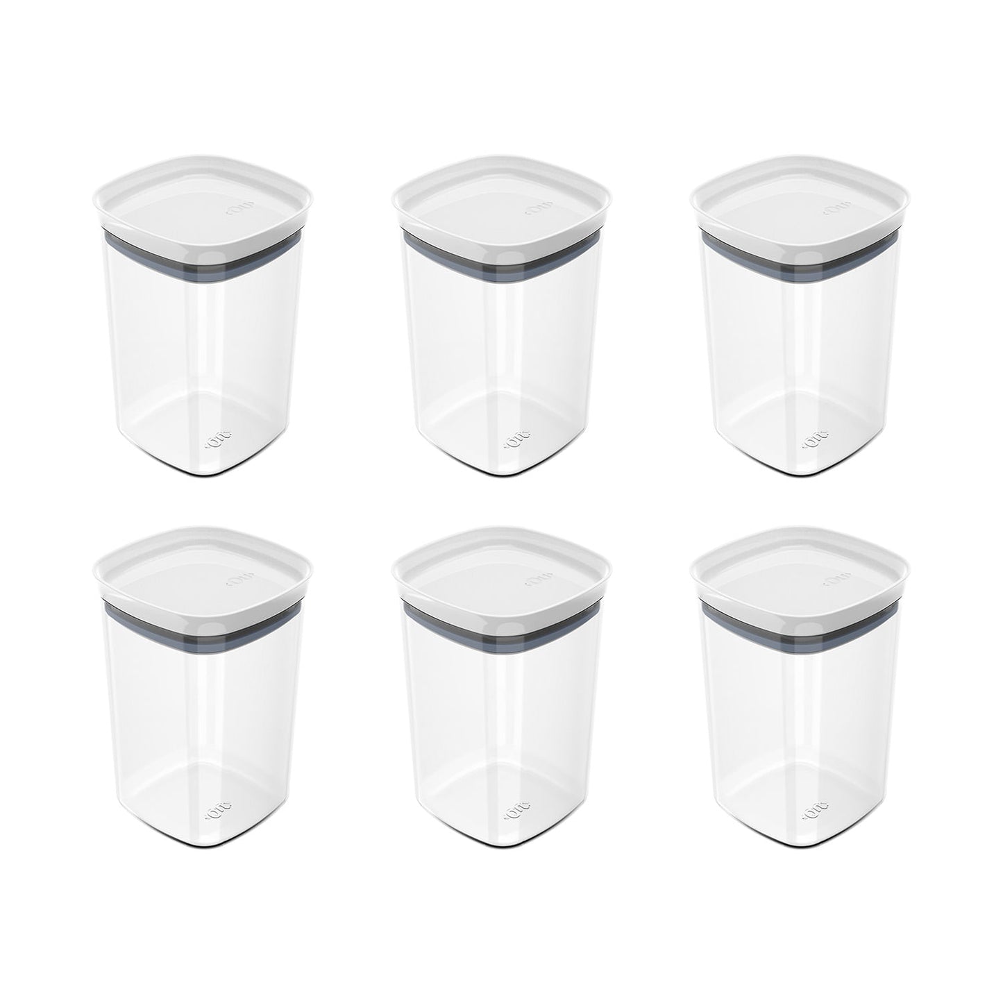 Kit de potes herméticos Ou 6 peças 1L Linha Block