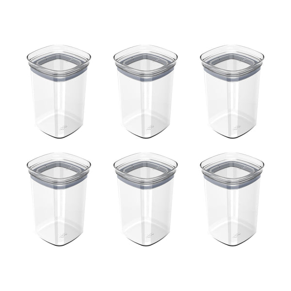 Kit de potes herméticos Ou 6 peças 1L Linha Block