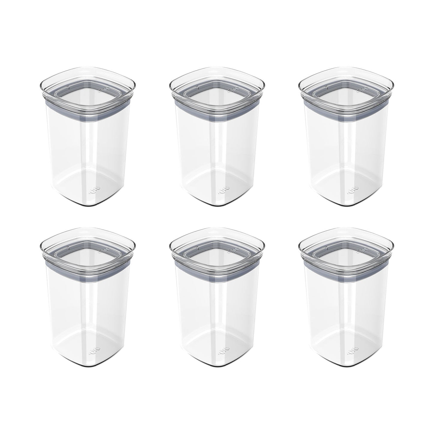Kit de potes herméticos Ou 6 peças 1L Linha Block