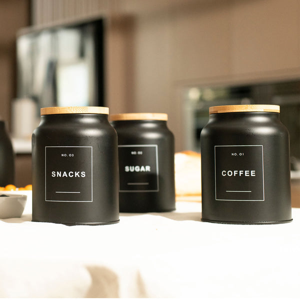 Kit de potes coffe snacks sugar Ou 3 peças Linha Sense