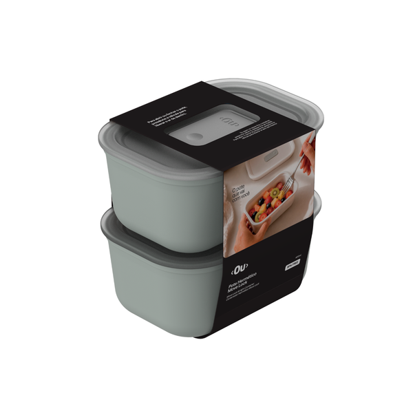 Kit Pote Hermético Para Marmita 400ml 2 peças Ou Linha Move Lock