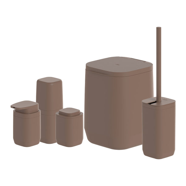 Kit de banheiro Completo com lixeira de piso/parede Ou 5 peças Linha Aura