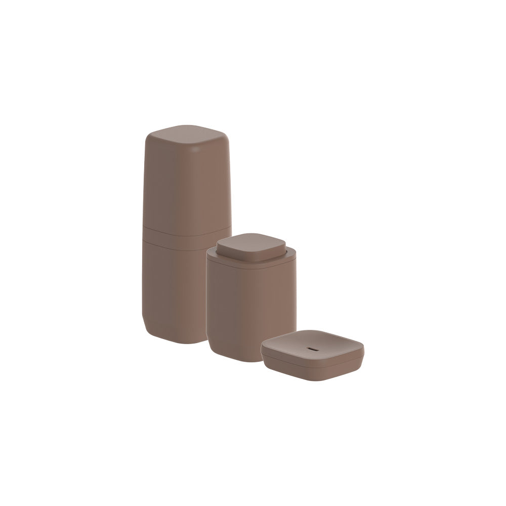 Kit de acessórios de bancada com saboneteira Ou 3 peças Linha Aura