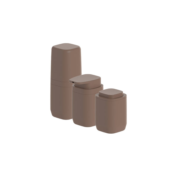 Kit de acessórios de bancada com porta sabonete líquido Ou 3 peças Linha Aura