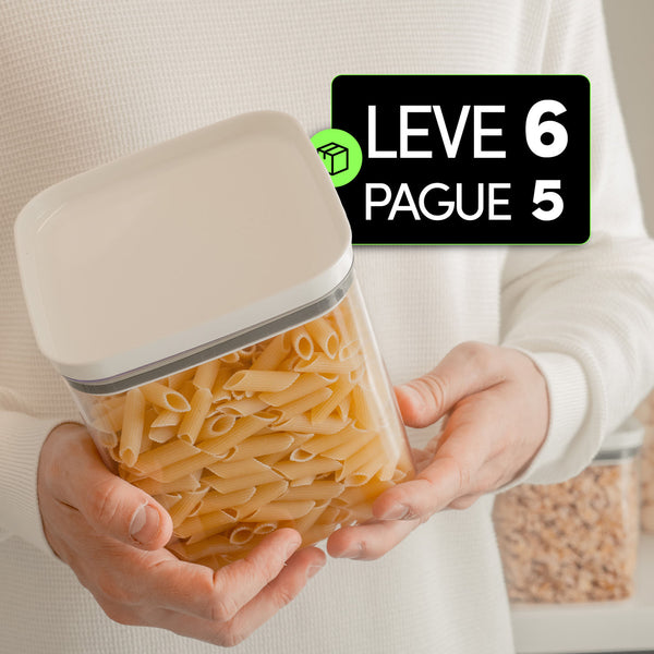 Kit de potes herméticos Ou 5 peças 2,3L Linha Block