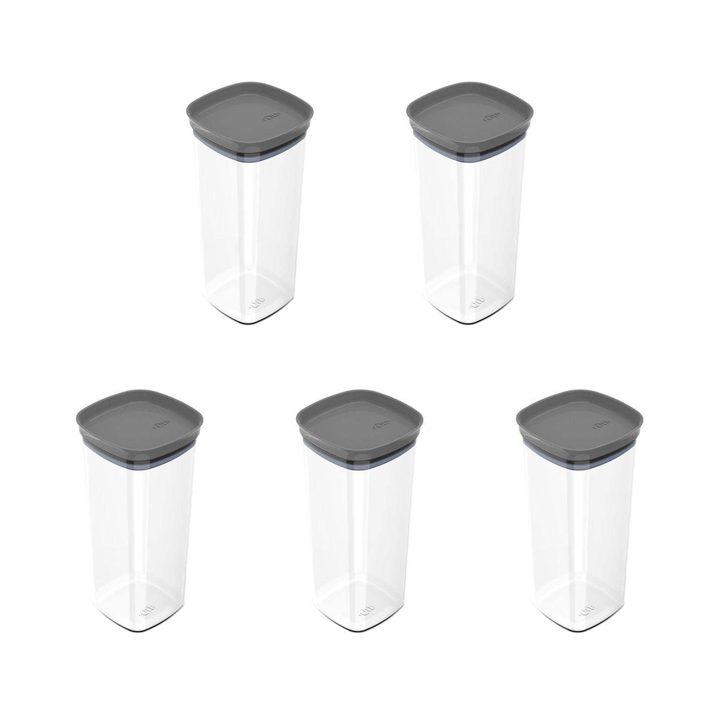 Kit de potes herméticos Ou 5 peças 1,5L Linha Block