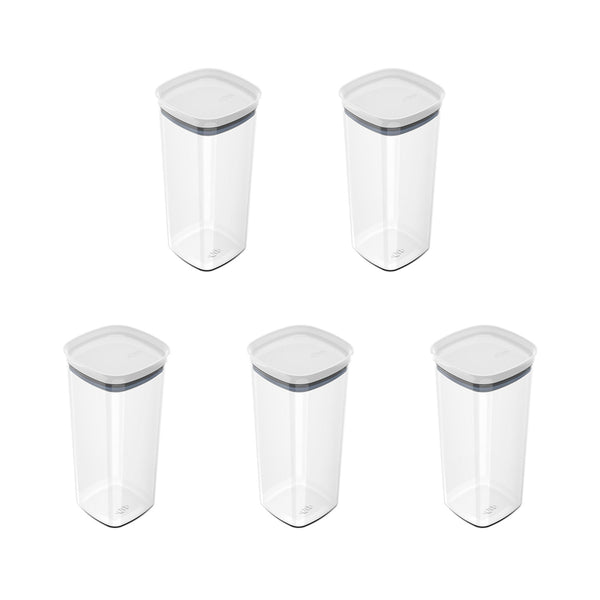 Kit de potes herméticos Ou 5 peças 1,5L Linha Block