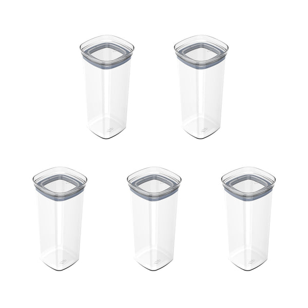 Kit de potes herméticos Ou 5 peças 1,5L Linha Block