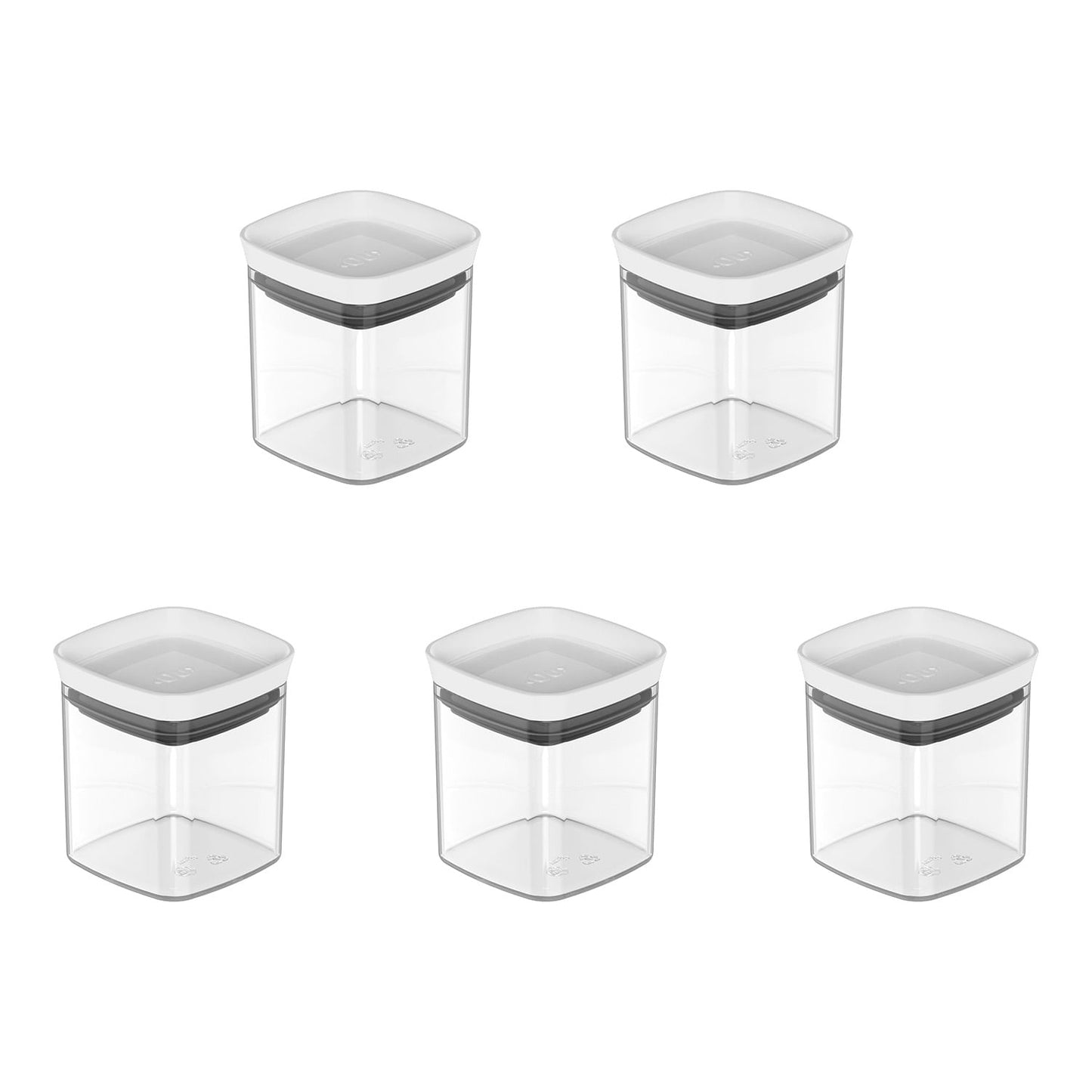 Kit de potes herméticos Ou 5 peças 150ml Linha Block
