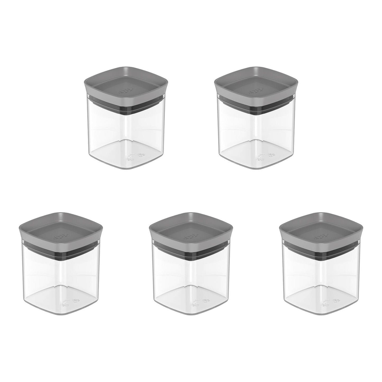 Kit de potes herméticos Ou 5 peças 150ml Linha Block