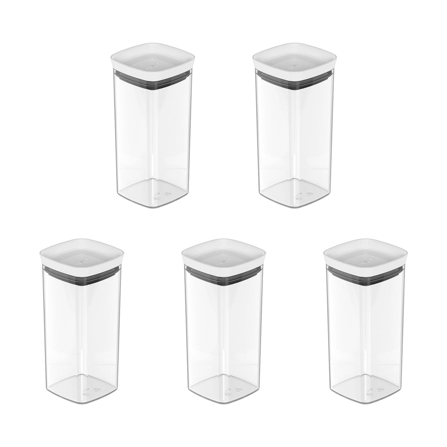 Kit de potes herméticos Ou 5 peças 340ml Linha Block