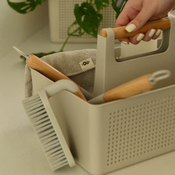 Kit Limpeza com Organizador, Borrifador e Panos Ou 7 Peças Linha Flow