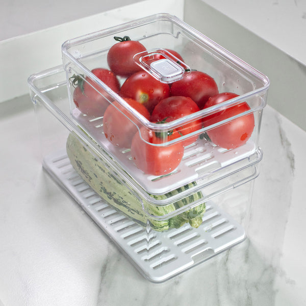 Kit de Organizadores de Geladeira Ou 3 Peças 2,2L Linha Clear Fresh