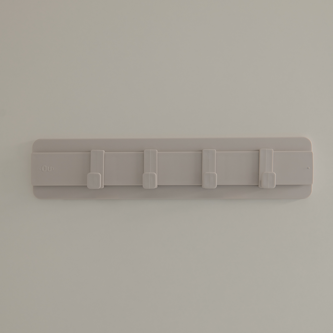 Organizador de Parede Multiuso Ou com 4 Ganchos Linha Flow