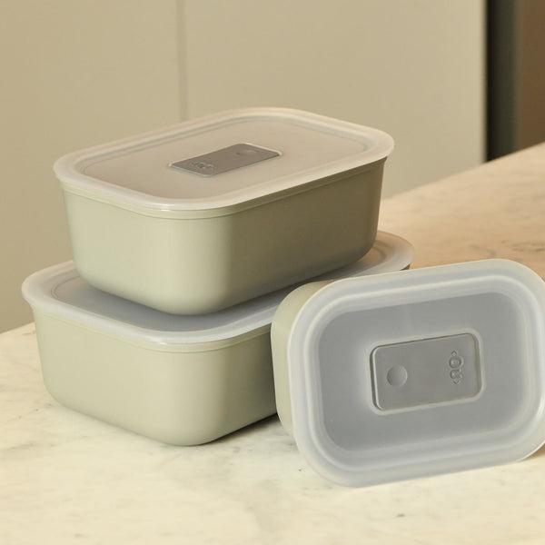 Kit Potes Herméticos Para Marmita Ou 3 Peças Linha Move Lock