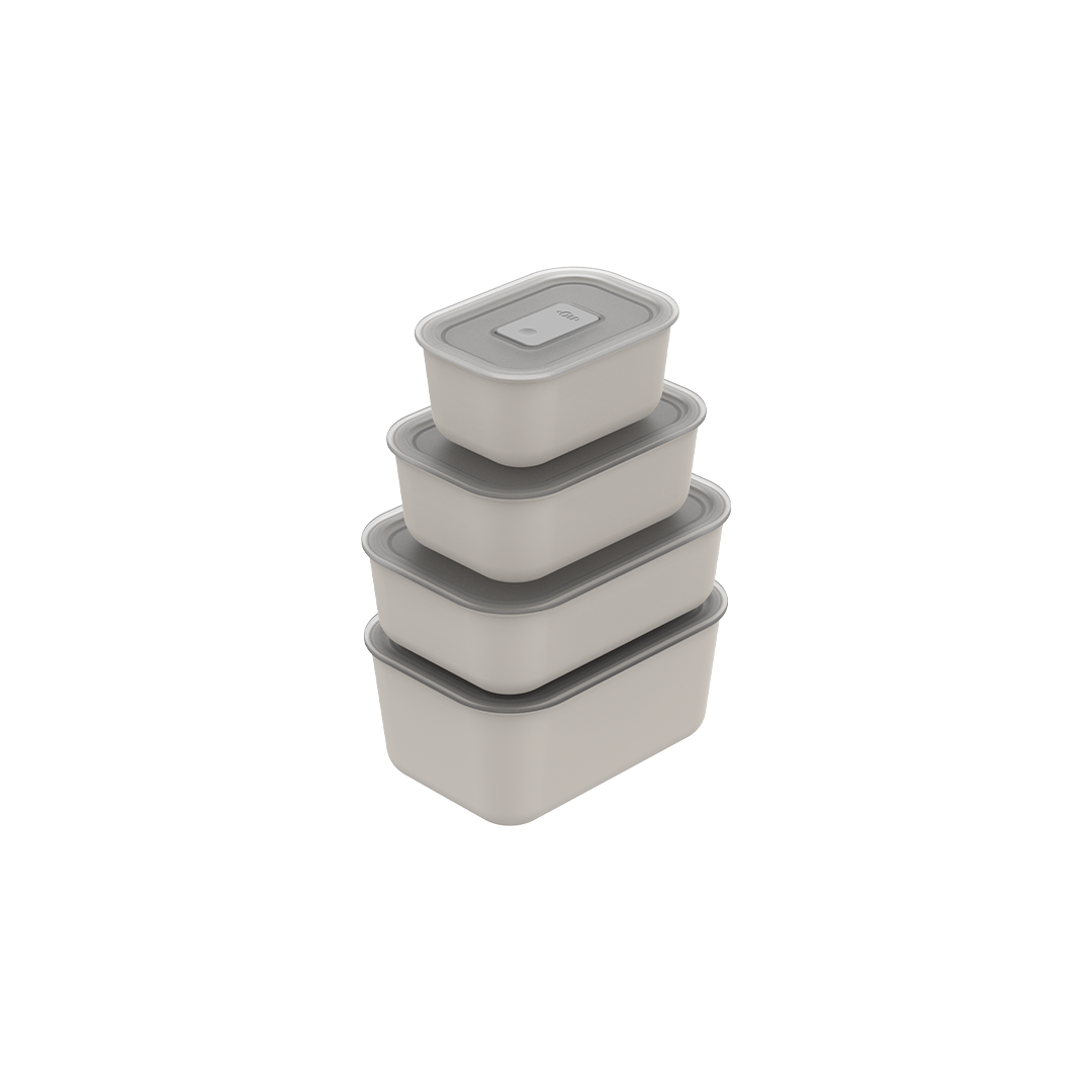 Kit Potes Herméticos Para Marmita Ou 4 Peças Linha Move Lock