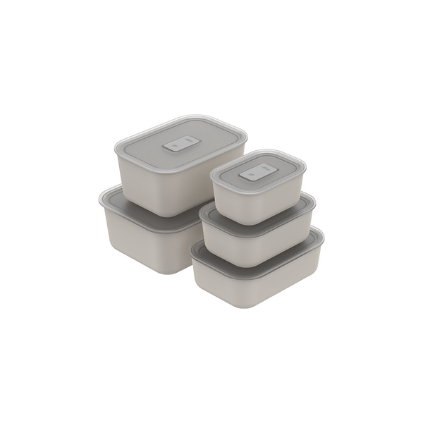 Kit Potes Herméticos Para Marmita Ou 5 Peças Linha Move Lock