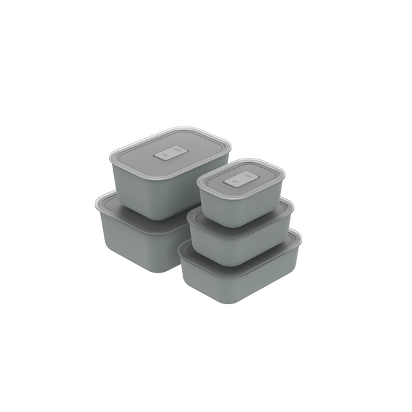 Kit Potes Herméticos Para Marmita Ou 5 Peças Linha Move Lock