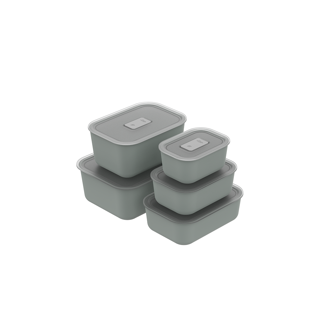 Kit Potes Herméticos Para Marmita Ou 5 Peças Linha Move Lock