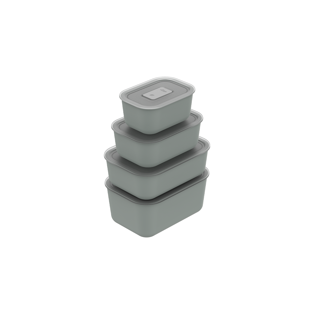 Kit Potes Herméticos Para Marmita Ou 4 Peças Linha Move Lock