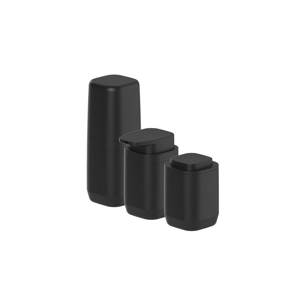 Kit de acessórios de bancada com porta sabonete líquido Ou 3 peças Linha Aura