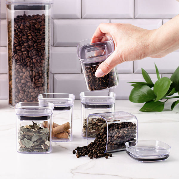 Kit de potes herméticos Ou 8 peças 150ml Linha Block