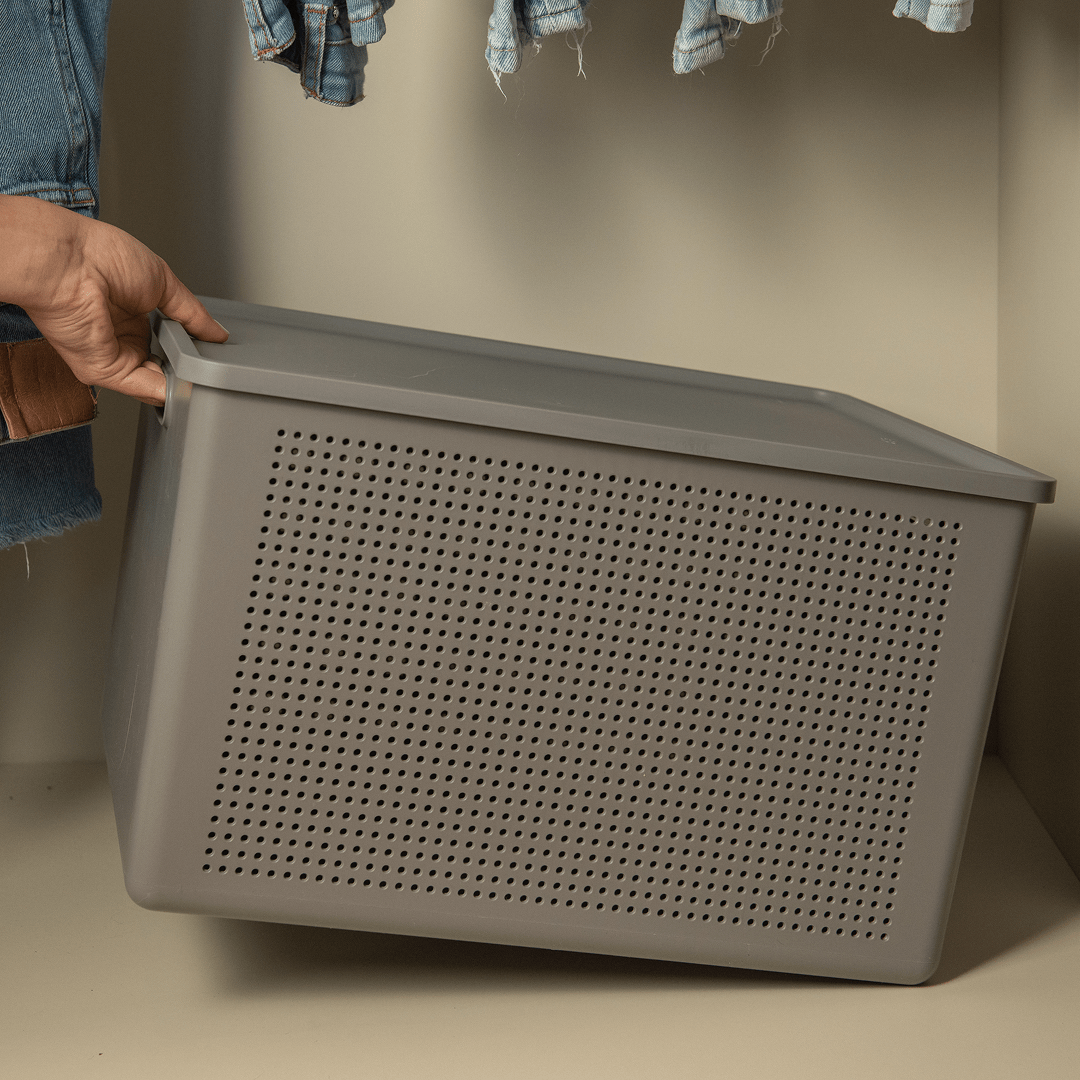 Cesto com Tampa Ou 32L Linha Flow - Ou