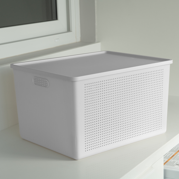 Cesto com Tampa Ou 32L Linha Flow