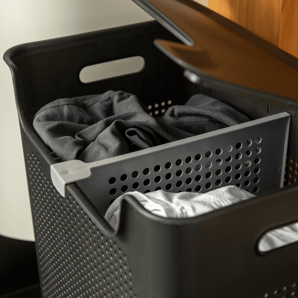 Cesto de Roupas com Duplo Compartimento Ou 50L Linha Flow - Ou