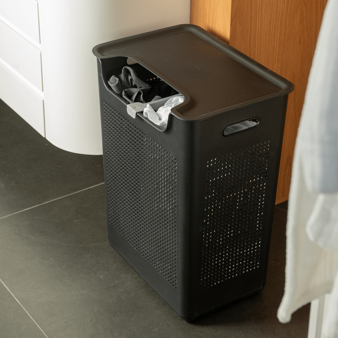 Cesto de Roupas com Duplo Compartimento Ou 50L Linha Flow - Ou