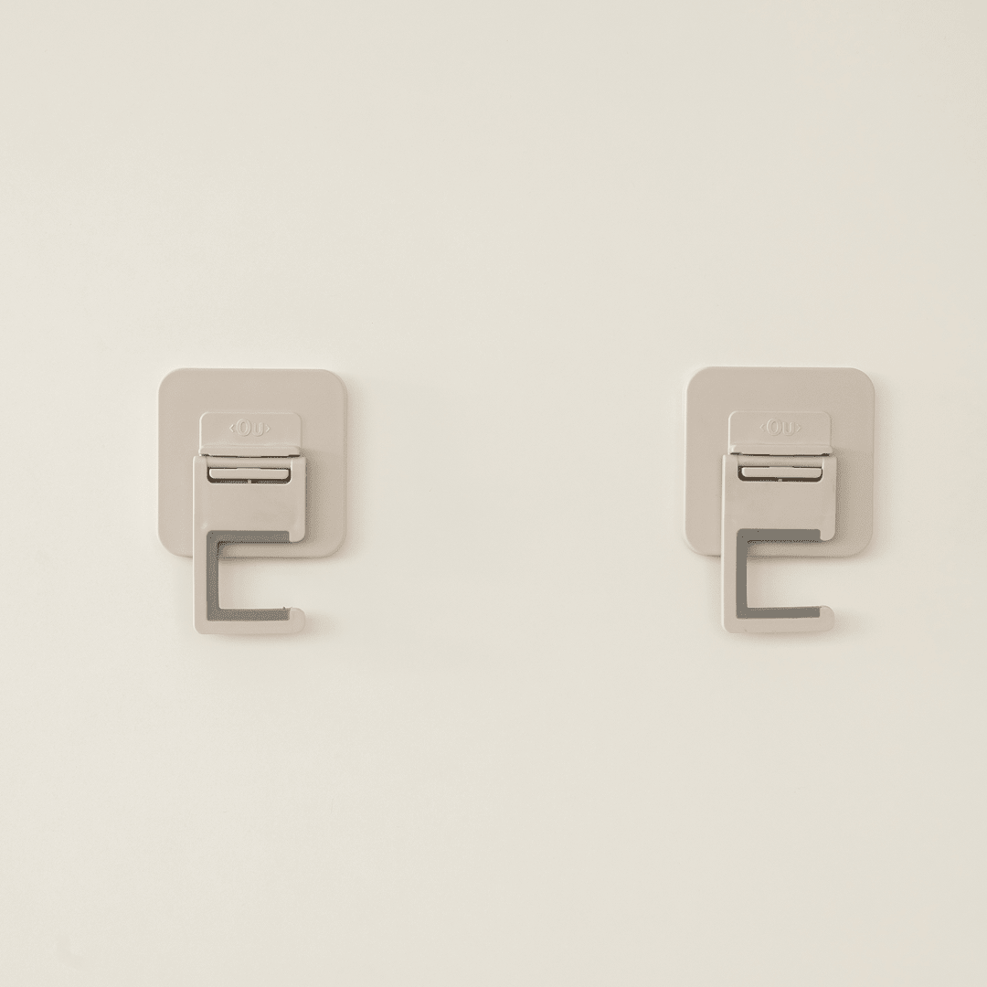 Conjunto Gancho de Parede Para Vassouras e Rodo Ou 2 Peças Linha Flow - Ou