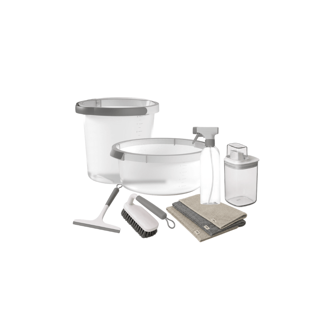 Kit Balde, Bacia, Dispenser e acessórios 6 peças Ou Linha Flow - Ou