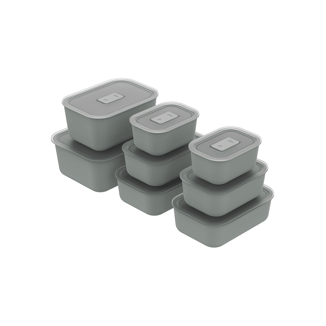 Kit Completo de Potes Herméticos Para Marmita Ou 8 Peças Linha Move Lock - Ou