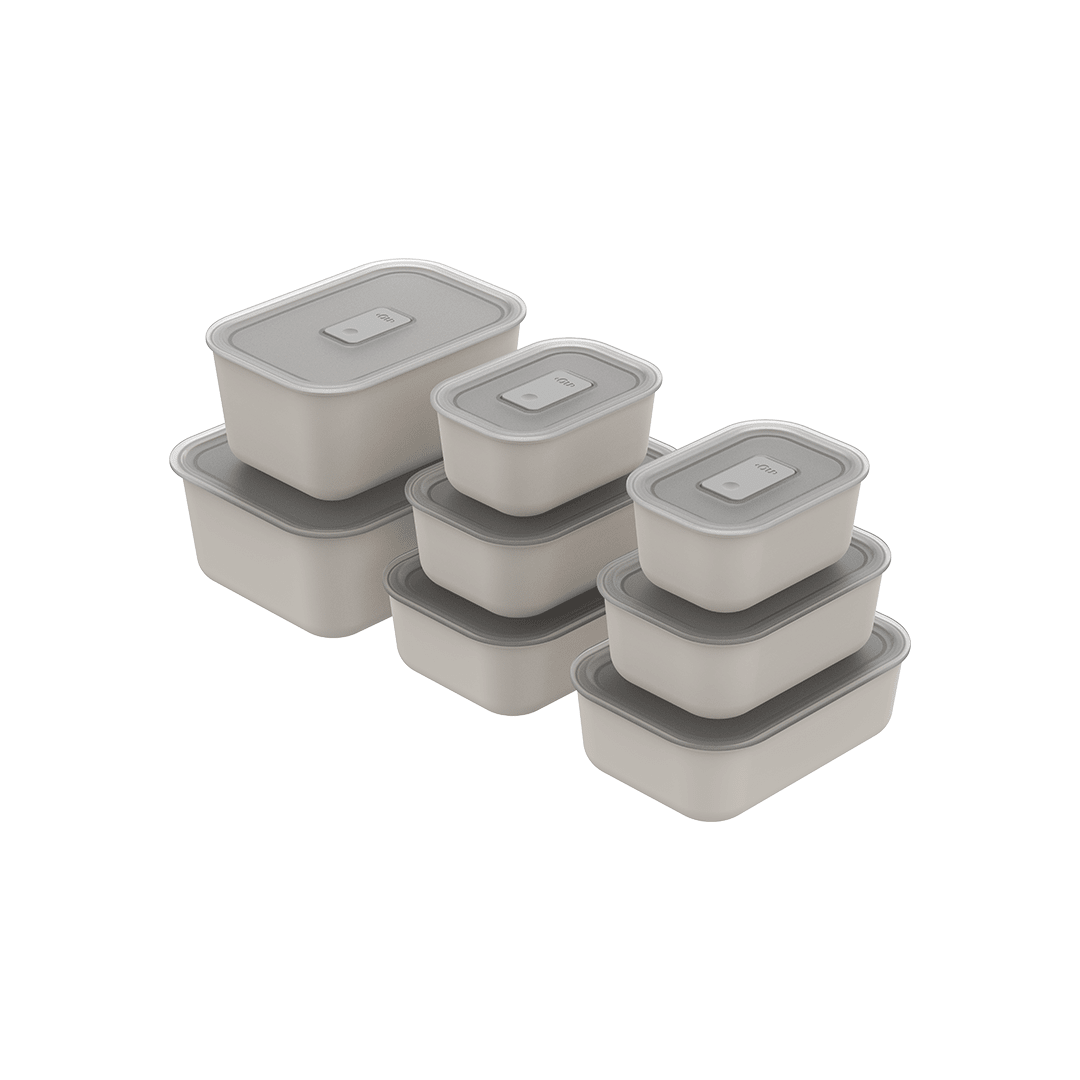 Kit Completo de Potes Herméticos Para Marmita Ou 8 Peças Linha Move Lock - Ou
