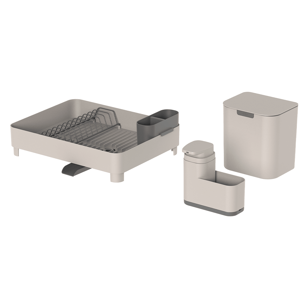 Kit Completo Organizador Sobre a Pia 3 Peças Linha Liv - Ou