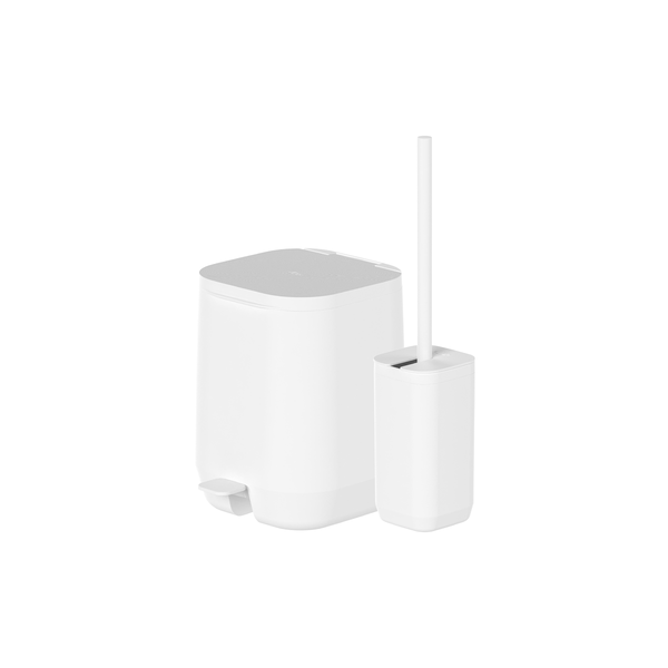 Kit de banheiro com lixeira com pedal Ou 2 peças Linha Aura - Ou