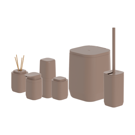 Kit de banheiro Completo com lixeira de piso/parede Ou 6 peças Linha Aura