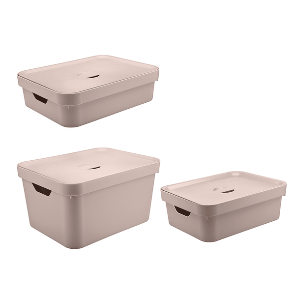Kit de Caixa Organizadora Ou 3 Peças Linha Cube - Ou