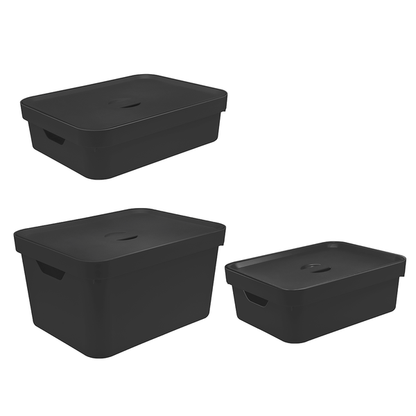 Kit de Caixa Organizadora Ou 3 Peças Linha Cube - Ou
