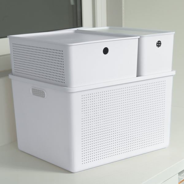 Kit de Cesto com Tampa Ou 3 Peças Linha Flow - Ou