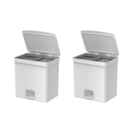 Kit de lixeiras com pedal Ou 2 peças 20L Linha Trium